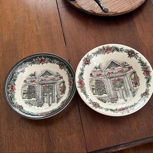Royal Stafford Holiday Serving Bowls 9” & 11” Round
